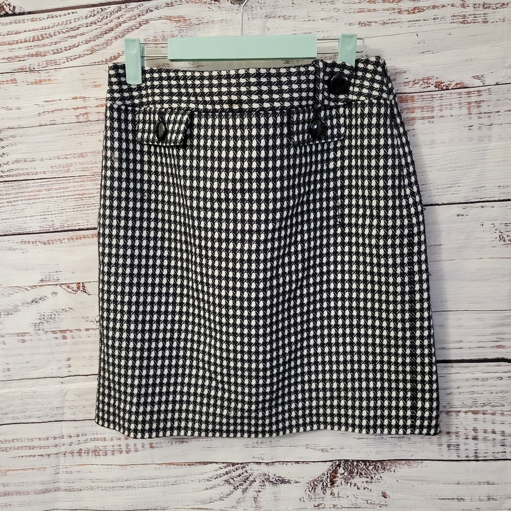 Ann Taylor S6 Houndstooth Skirt